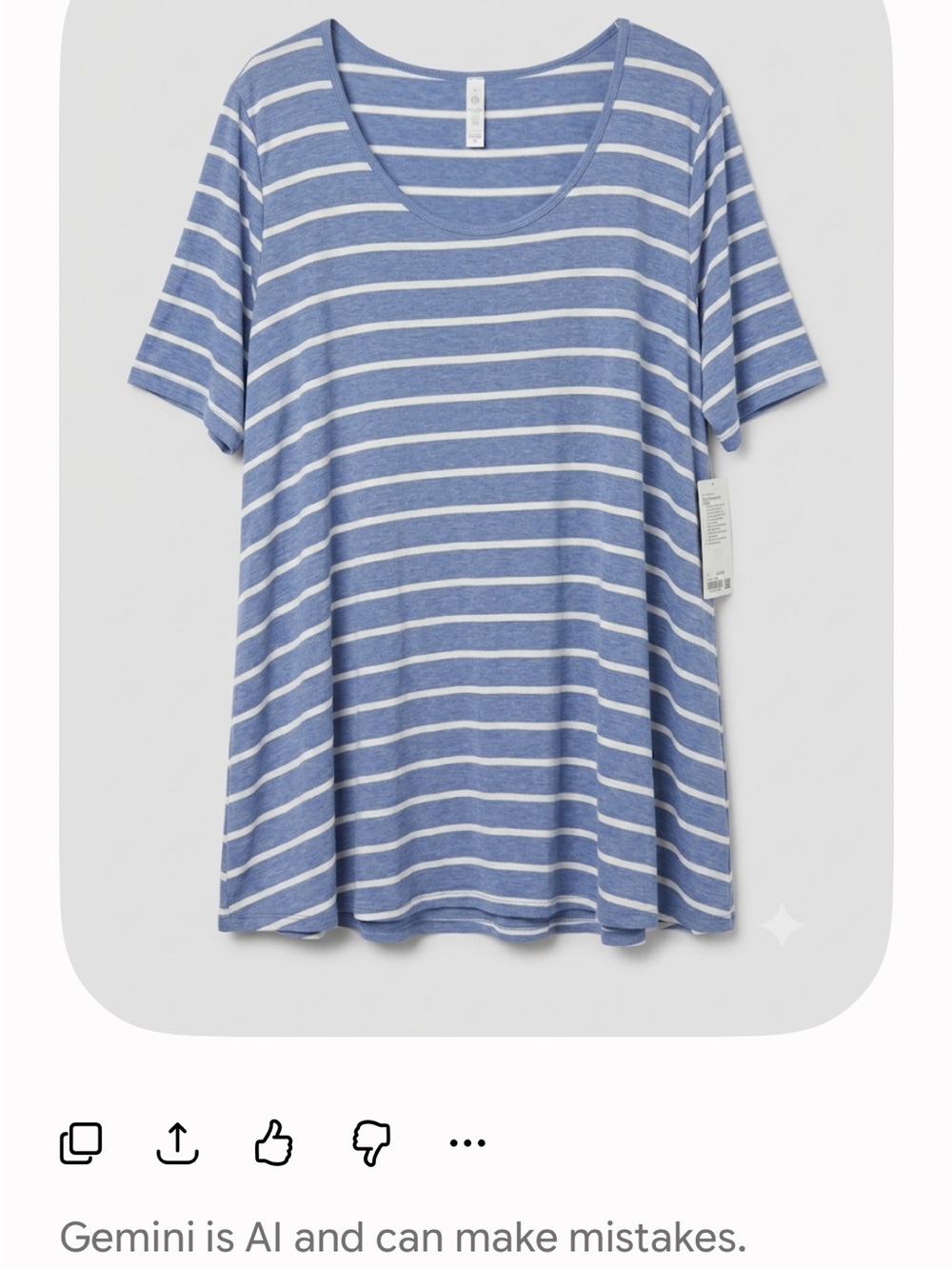 LuLaRoe plus size 3X NWT Striped Scoop Neck Tee - Blue & White